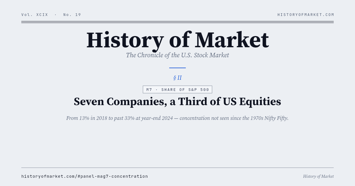 Seven companies, a third of US equities Chart